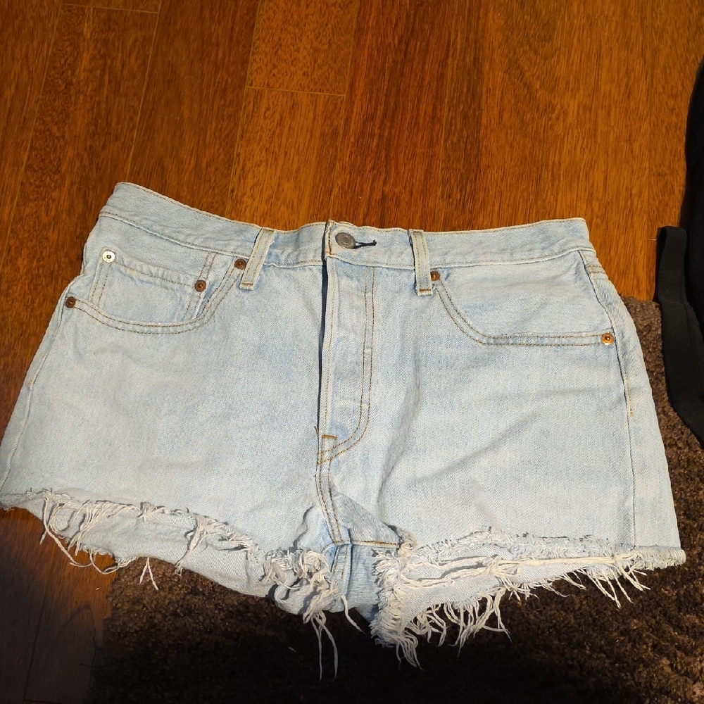Levi's Light Blue Jean Shorts